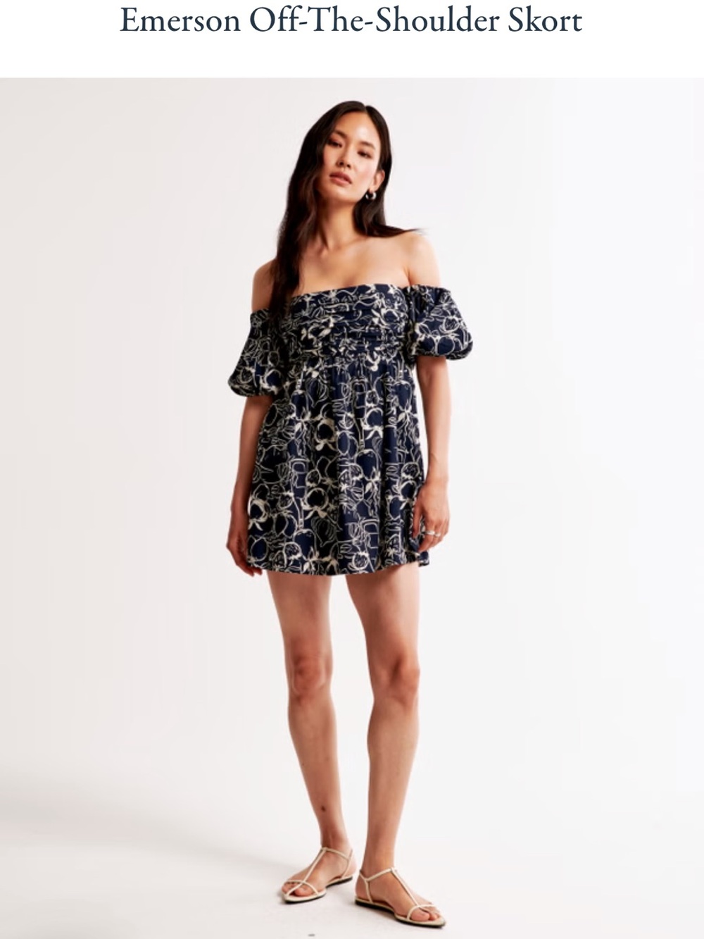 Abercrombie & Fitch Emerson off the shoulder skort